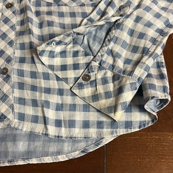 RAILS cropped flannel button up blouse U9 - Picture 3 of 7